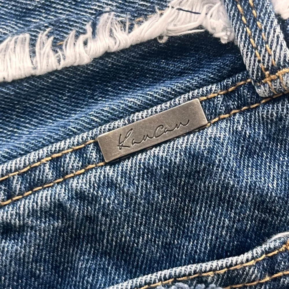 NWOT - Kancan Distressed Button Fly Denim Shorts